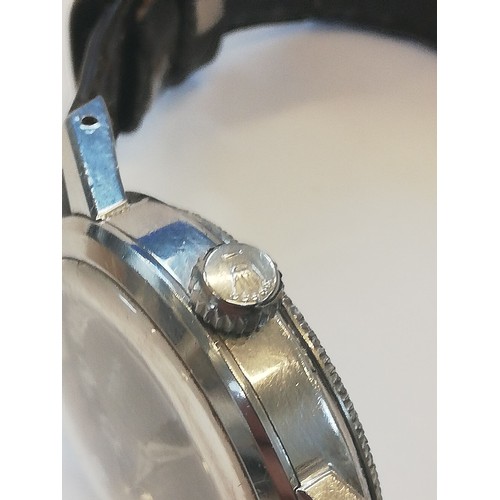 74 - A Tudor Oyster wristwatch, the circular black dial with Thai numerals and subsidiary seconds dial to... 