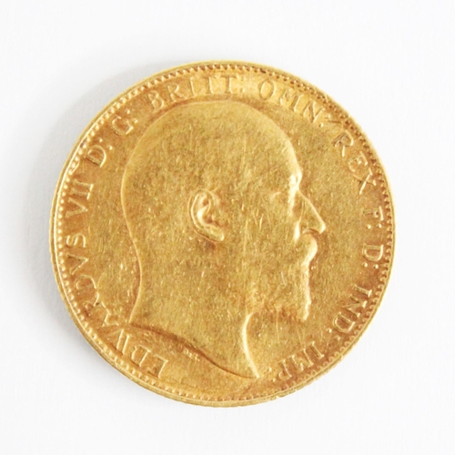 144 - An Edwardian gold sovereign, dated 1909, weight 8.0gms