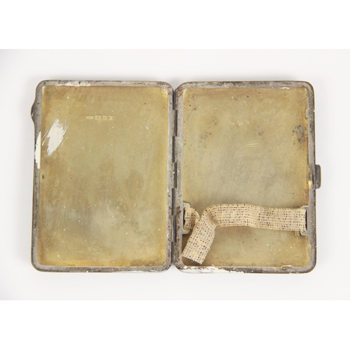 8 - An Art Deco silver shagreen cigarette case, George Betjemann & Sons Ltd, London 1925, of rectangular... 
