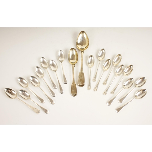 86 - A set of six George V silver teaspoons, Josiah Williams & Co, London 1913, each with scrolling folia... 