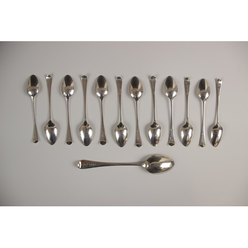 80 - A George III silver canteen of Old English pattern cutlery, George Smith (III) & William Fearn, comp... 