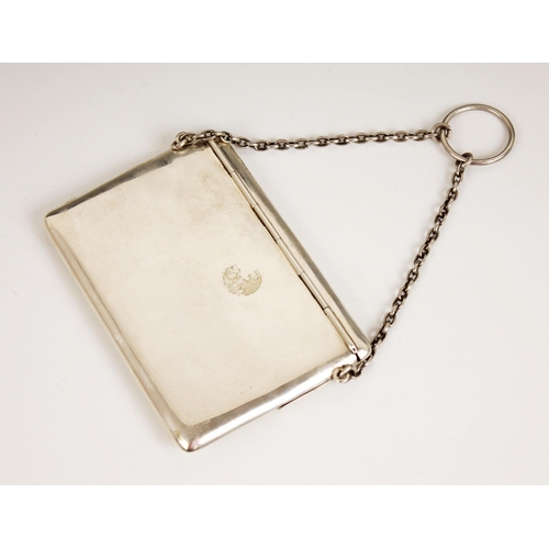 1 - An Art Nouveau silver purse, Sampson Mordan & Co, London 1907, of rectangular form, the hinged cover... 