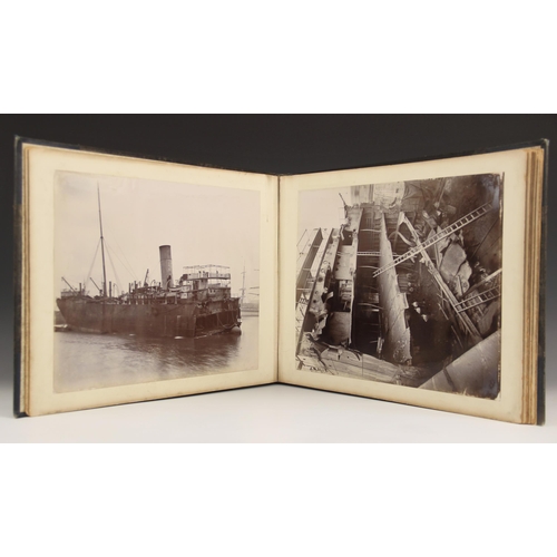 172 - NAUTICAL INTEREST: A large format photograph album detailing the reconstruction of the SS Milwaukee ... 