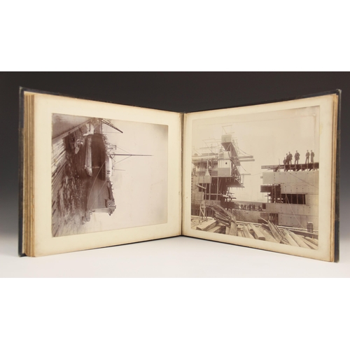 172 - NAUTICAL INTEREST: A large format photograph album detailing the reconstruction of the SS Milwaukee ... 