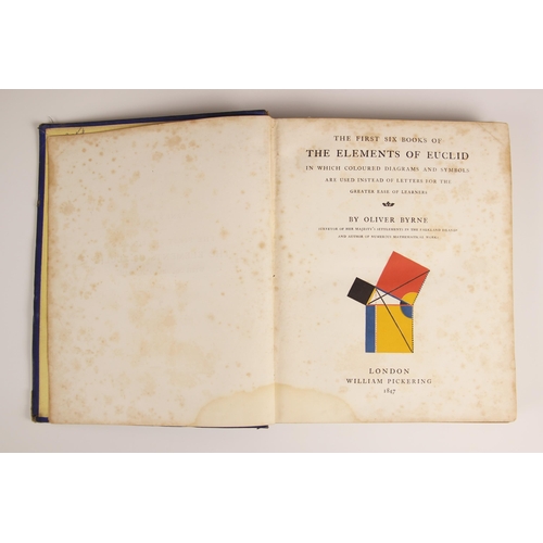 193 - Byrne (Oliver), THE FIRST SIX BOOKS OF THE ELEMENTS OF EUCLID IN WHICH COLOURED DIAGRAMS AND SYMBOLS... 