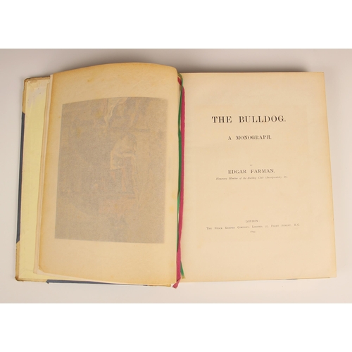 204 - Farman (Edgar), THE BULLDOG. A MONOGRAPH, first edition, 3/4 vellum, blue cloth boards, gilt embosse... 