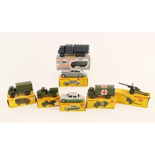 584 - Seven boxed Dinky Toys die-cast model vehicles, comprising: a 150 