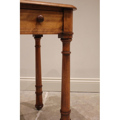 838 - A Gillows of Lancaster satin ash chamber table, mid to late 19th century, the rounded rectangular to... 