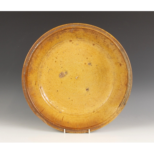 488 - A salt glazed earthenware bowl, probably British late 18th century, of wide shallow form with channe... 