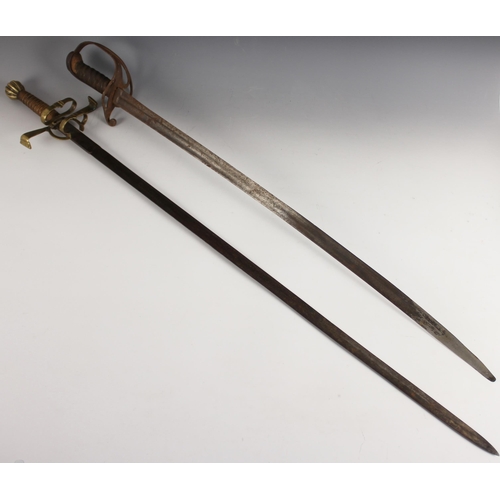 660 - A British 1821 pattern Light Cavalry officer's sword, the 83cm steel curved fullered blade with bayo... 