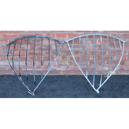 544 - Two 20th century galvanised corner hay racks, 88cm wide (2)