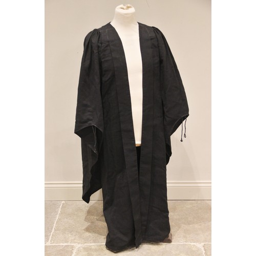 603 - A vintage graduation robe, with internal label for 'Castell & Son, Oxford Ltd' and label to the box ... 