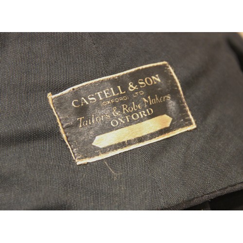 603 - A vintage graduation robe, with internal label for 'Castell & Son, Oxford Ltd' and label to the box ... 