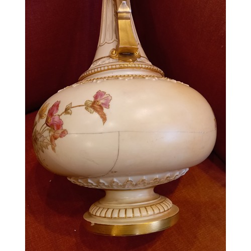 509 - A Royal Worcester blush ivory porcelain vase of large proportions, late 19th or early 20th century, ... 