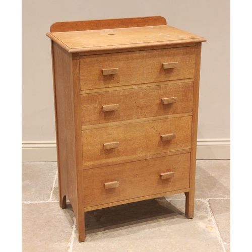 710 - A honey oak chest of drawers by Waring & Gillow, early 20th century, the rectangular moulded top wit... 