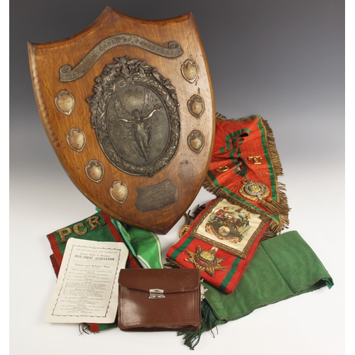 532 - An Art Deco Ancient Order Of Foresters Altrincham And Lymm District Juveniles presentation shield, d... 