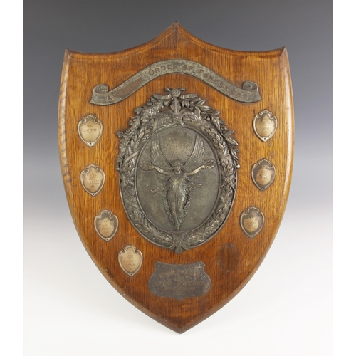 532 - An Art Deco Ancient Order Of Foresters Altrincham And Lymm District Juveniles presentation shield, d... 