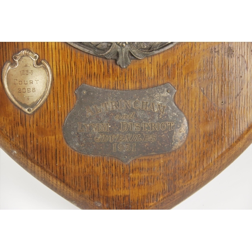 532 - An Art Deco Ancient Order Of Foresters Altrincham And Lymm District Juveniles presentation shield, d... 