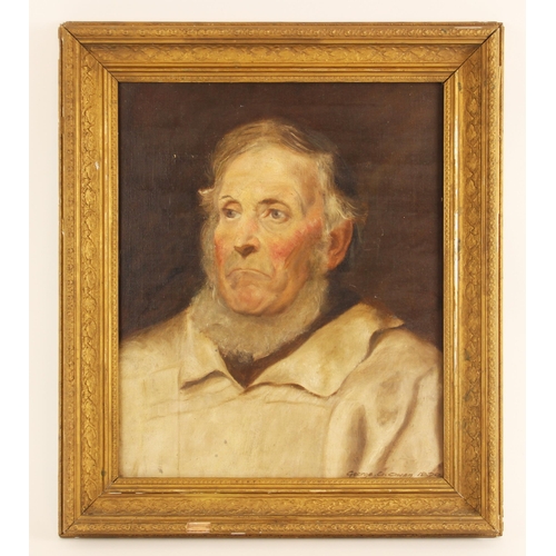 334 - George O. Owen (English school, late 19th/early 20th century),  
Bust length portrait of a shepherd,... 