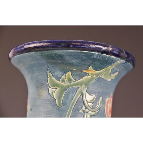 457 - A Royal Doulton jardiniere, early 20th century, the shoulders with a continuous tube-lined floral fr... 