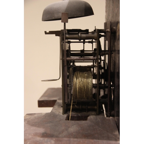 603 - A 19th century oak and mahogany crossbanded eight day longcase clock by Joyce Jnr, Ruthin, the swan ... 