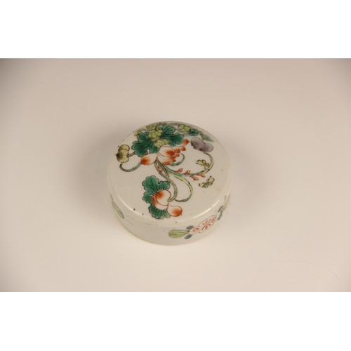 395 - A Chinese porcelain famille verte ginger jar and cover, 19th century, of ovoid form and externally d... 