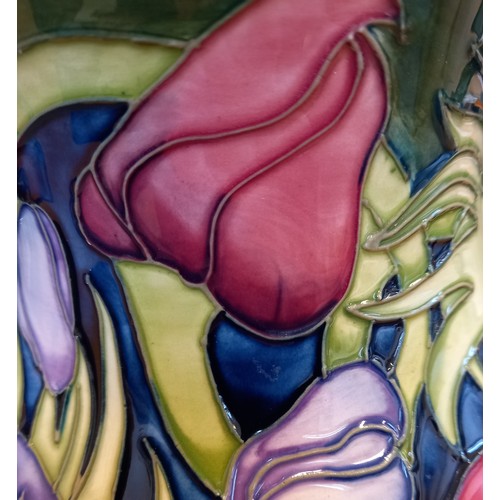 490 - A Moorcroft vase decorated in the Anenome Tribute [to Walter Moorcroft] pattern designed by Emma Bos... 