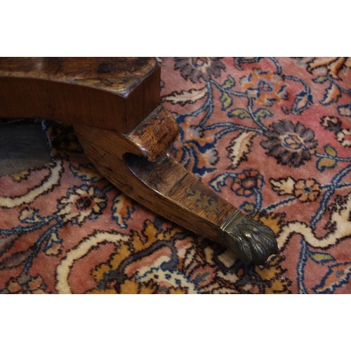 641 - A Regency rosewood and brass inlaid breakfast table, in the manner of George Oakley, early 19th cent... 