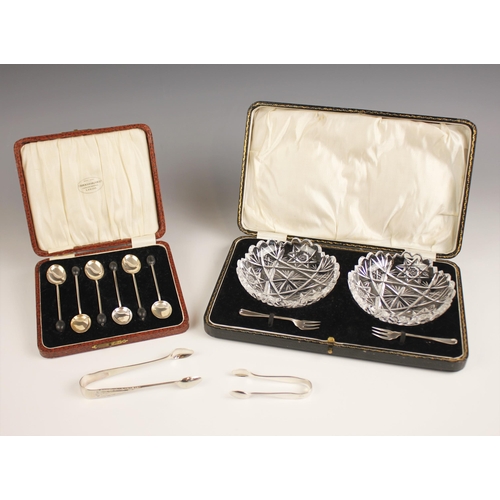 119 - A selection of silver and silver plated tableware, to include an Arts & Crafts EPNS tea service by J... 