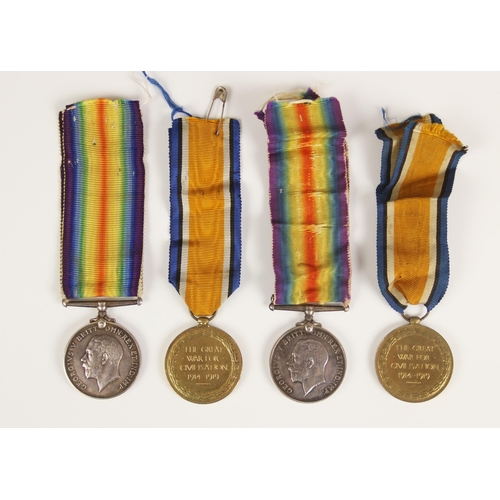 283 - A World War I pair comprising the War Medal and the Victory medal, to 241667 Private James Smith, Ch... 