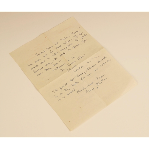 287 - A handwritten signed letter written by Enid Blyton, on headed note paper sent from Green Hedges in B... 