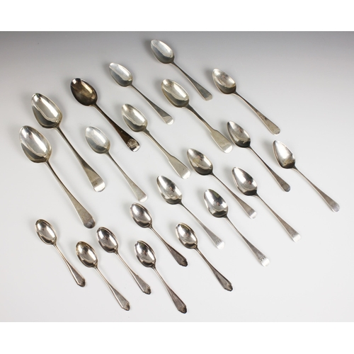 41 - A set of six George V silver teaspoons, Cooper Brothers and Sons Ltd, Sheffield 1920, each handle wi... 