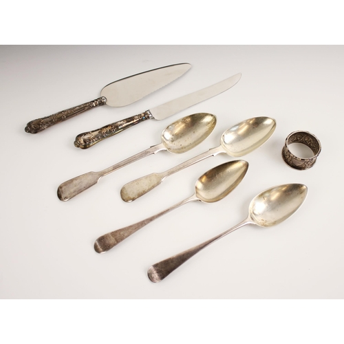 82 - A pair of Victorian silver fiddle pattern tablespoons, H J Lias & Son, London 1868, each 22.5cm long... 