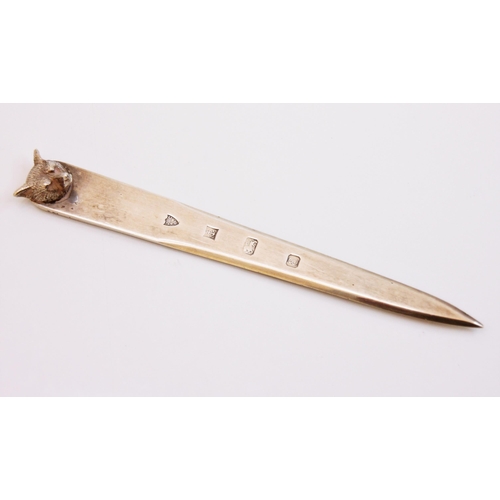 90 - A silver bookmark/letter opener, J B Chatterley & Co Ltd, Birmingham 1979, the plain polished blade ... 