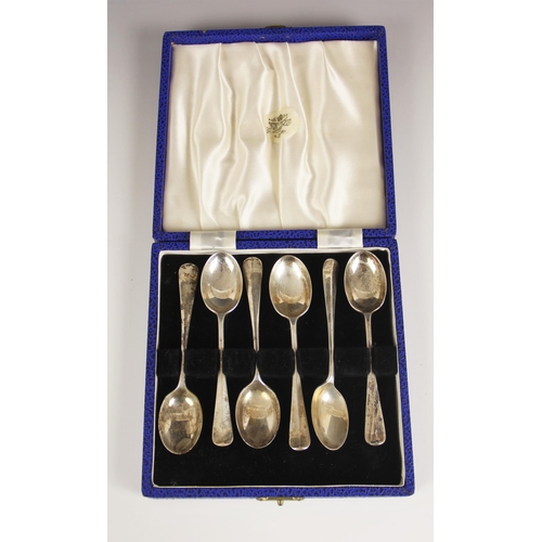 111 - A George VI set of Sandringham pattern silver teaspoons, H Samuel Ltd, Sheffield 1943, of typical fo... 