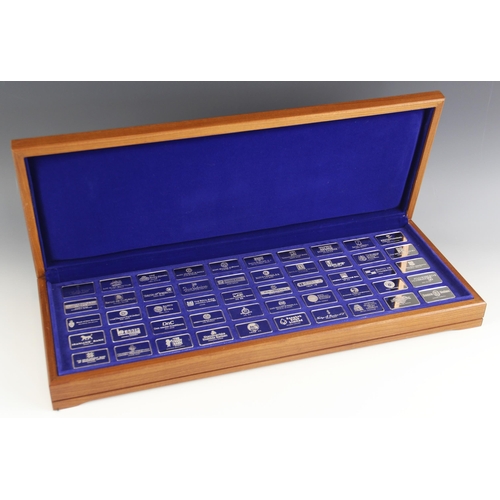 104 - A cased set of 'The first international bank ingot collection', comprising fifty leading banks of th... 