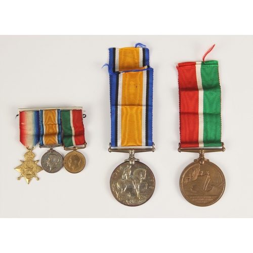 285 - A World War I pair to Herbert F. Maylin, comprising the Mercantile Marine War Medal and the War Meda... 