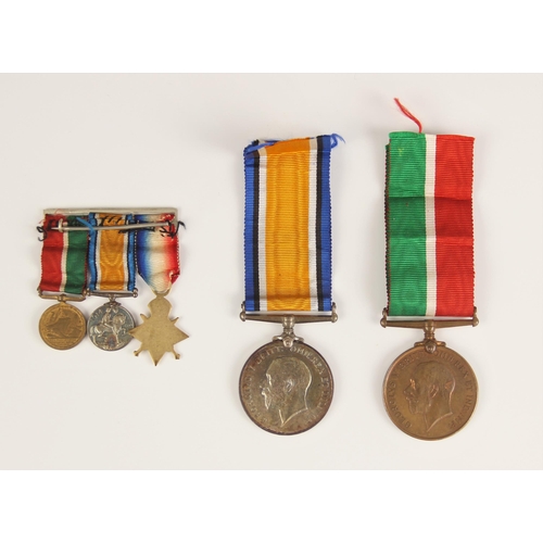 285 - A World War I pair to Herbert F. Maylin, comprising the Mercantile Marine War Medal and the War Meda... 