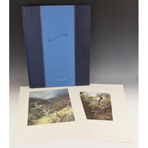 300 - Reid-Henry (Louise), DAVID REID-HENRY - COMMEMORATIVE PRINTS, large loose leaf folio in blue 3/4 lea... 