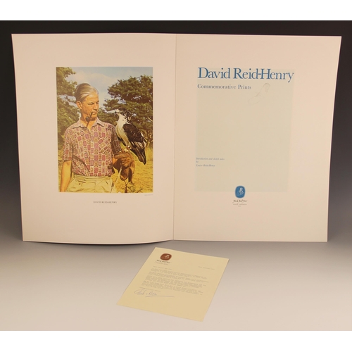 300 - Reid-Henry (Louise), DAVID REID-HENRY - COMMEMORATIVE PRINTS, large loose leaf folio in blue 3/4 lea... 