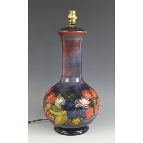 484 - A Moorcroft table lamp in the 