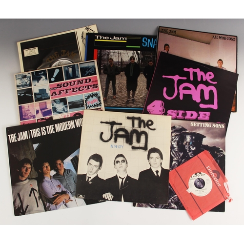 566 - A collection of seven LPs by The Jam, comprising: IN THE CITY, THIS IS THE MODERN WORLD, ALL MOD CON... 