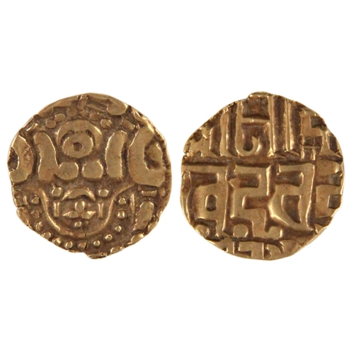 251 - Indian Gahadavalas, Govindachandra and successors (1114-1193 A.D) pale gold stater, four armed Laksh... 