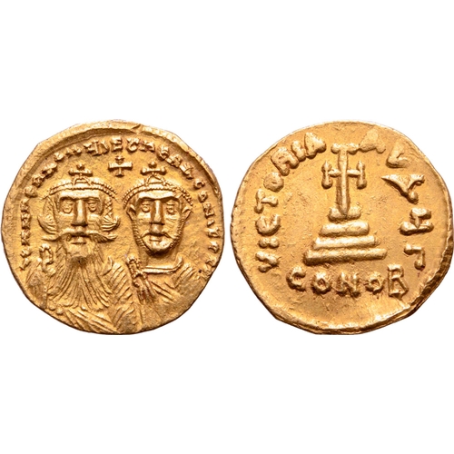 268 - Heraclius AV Solidus. Constantinople, circa AD 625-629. dd NN hЄRACLIVS ЄT hЄRA CONST PP AVG, facing... 