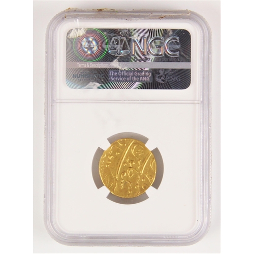 269 - AH1121//3 INDIA MUGHAL - SHAH ALAM I KHUJISTA BUNYAD MOHUR, Shroff marked edge, 
NGC cert no 4238327... 