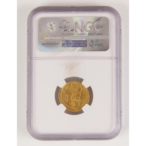 270 - Justin II, AD 565-578 BYZANTINE EMPIRE AV Solidus
NGC Grade: MS Strike: 4/5 Surface: 4/5
Pedigree: r... 