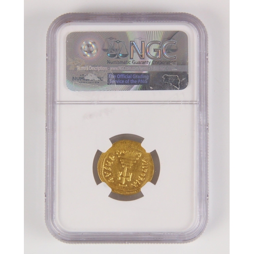 273 - Heraclius+Her. Constantine BYZANTINE EMPIRE AV Solidus, 
NGC Grade: MS Strike: 4/5 Surface: 4/5
Pedi... 