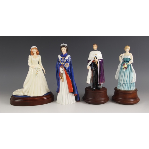 510 - Four boxed limited edition Royal Doulton figures, comprising: HN2883 H.R.H. The Prince Of Wales, num... 