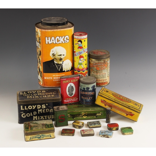 588 - A collection of vintage tins, advertising, and gramophone needle cases, to include 'Malted, Slippery... 