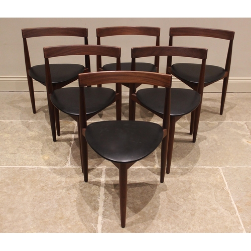 839 - Frem Rojle Denmark, a teak 'Roundette' dining table with six integral chairs, mid 20th century, each... 